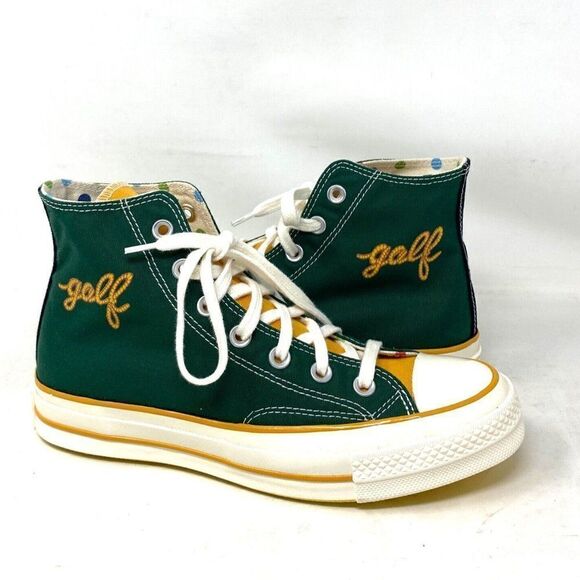 Converse Chuck 70 GOLF WANG Shoe Women Green Yellow Canvas A04325C-GGYWY Size 5 - Picture 5 of 8